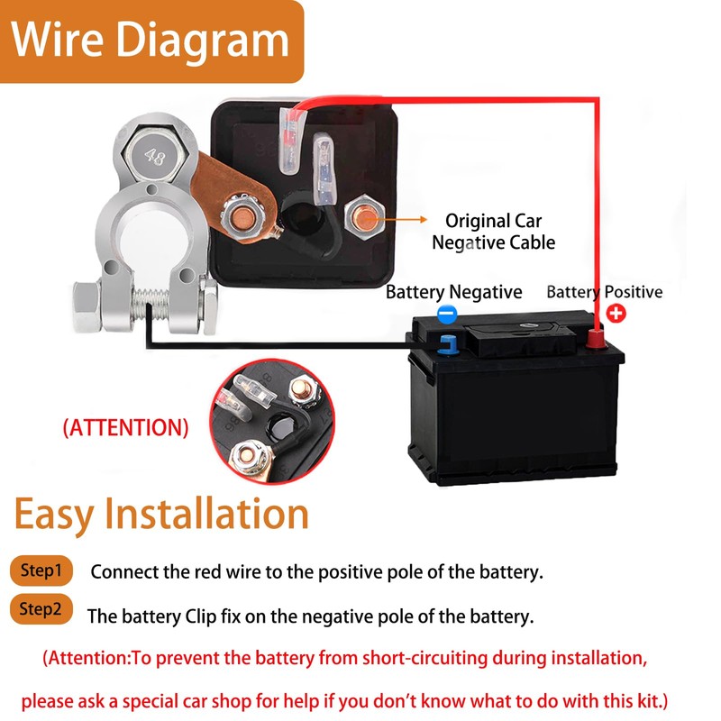 CXBB DC12V 200A Remote Battery Disconnect Switch Kill Switch for