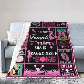 Cheer Blankets for Girls Cheerleader's Cheerleader Gifts Blanket 60"x50" Ultra-Soft Cheerleaders Gifts Blanket Cozy Warm Throw Blanket Cheer Coach Gift Cheer Squad Birthday Gift Ideas for Teens Kids