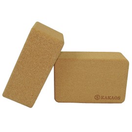 Kakaos 4 Inch Cork Yoga Blocks Set of Two