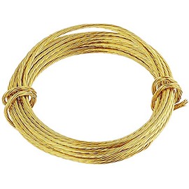 Merriway BH04071 Brass Number 3 Picture Wire, 3 Metre (9.5 feet) x 1.8 mm, 18 kg (40 lb) Breakweight