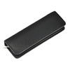 Leather pen case for 2 writing instruments with zip Hans