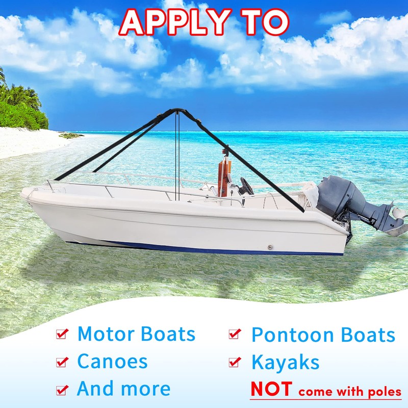 Boat Cover Support Poles Straps, Boat Pole Straps with Stainless