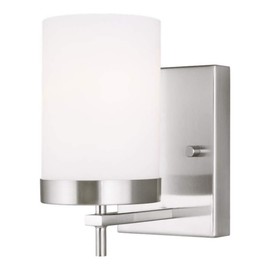 Generation Lighting 4190301EN3-962 Zire One Light Wall/Bath Sconce, Brushed Nickel