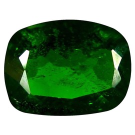 1.23 ct AAA+ Grade Cushion Shape (8 x 6 mm) Green Russian Chrome Diopside Genuine Loose Gemstone