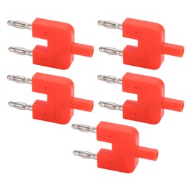 TOPINCN Double Banana Plug, Short Circuit Plug, 5 Pieces, Double Row Banana for Female, Double Banana Plug, Banana Plug for Double Banana Plug, Banana Socket for Double Banana Plug