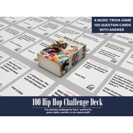 GIFTSFARM Music Trivia Card Game, Adult Game Night and Fun Family Party Quiz for Music Lovers, 90s and 2000s Hip Hop and R&B, Unique Christmas Music Gifts