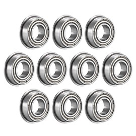 sourcing map MF126ZZ Flanged Ball Bearings 6 x 12 x 4 mm Double Metal Shielded (GCr15) Pack of 10