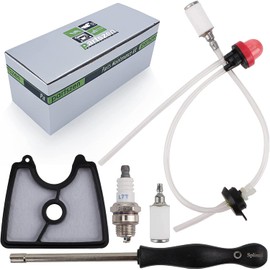 partszen 581798001 Fuel Line Filter Grommet Primer Bulb kit for Husqvarna 125B 125BX 125BVX Handheld Leaf Blower with Spark Plug with Screwdriver