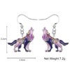 DALANE Enamel Alloy Wolf Earrings Hanging Novelty Jungle Animals Jewellery