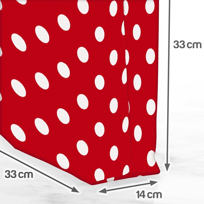 VOID Christmas Red White Polka Dots Bag 33 x 33