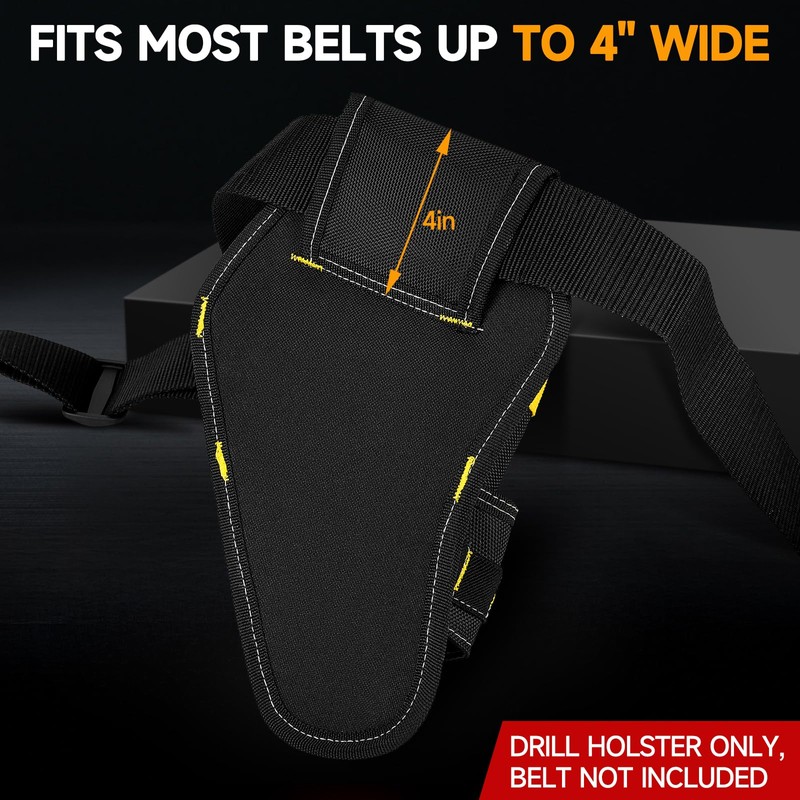 Drill Holster,Heavy-Duty Impact Holster for Tool Belt,Drill Holder,Drill Pouch Fits