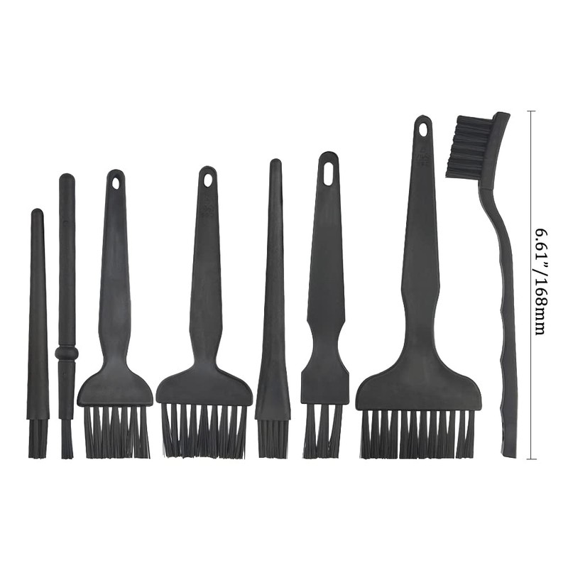 WMYCONGCONG 8本セット クリーニングブラシ 静電気防止 除電ブラシ キーボード掃除用ブラシ プラスチックハンドル ナイロンマルチユースブラシ パソコン/携帯電話/メインボード/キーボード//基板/USBポート/ファンと互換性があります