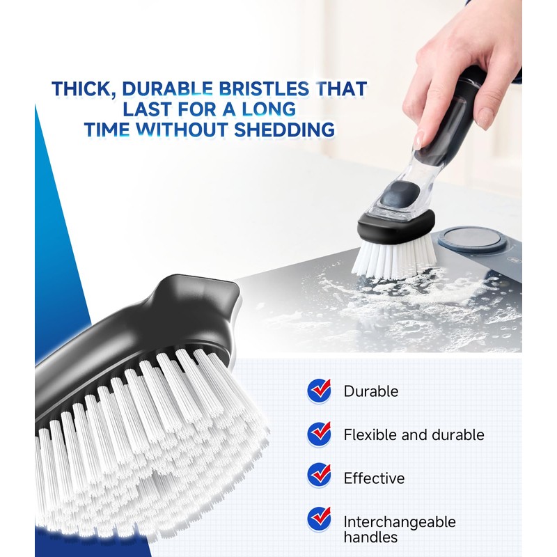 Dish Brush Head Replacement for OXO, 4 Pack Refill Head