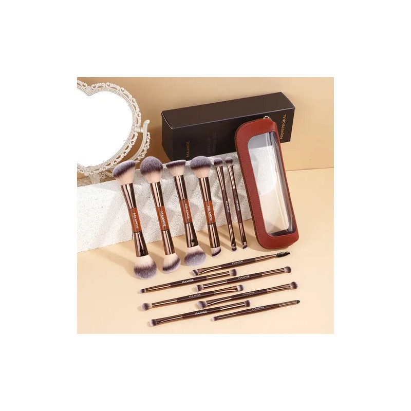 13pzs Brochas Maquillaje Profesional Con Bolsa De Cosméticos