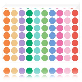 Ouzoustate 1" Colored Dot Stickers 1050 PCS Round Circle Stickers Colored Coding Labels Stickers (Colorful)