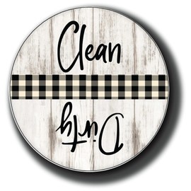 Dishwasher Magnet Clean Dirty Sign Indicator, Trendy Universal Flip Kitchen Dish Washer Refrigerator Magnet, Laundry Magnet Kitchen Organization and Storage |DWM001|