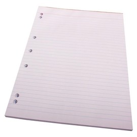 Quill A4 Bank Pad, 7-Hole Punched, Ruled, 60gsm, 90 Sheets, White