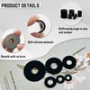 150 PCS Flat Rubber Washers Assortment Kit, Black Rubber Washers
