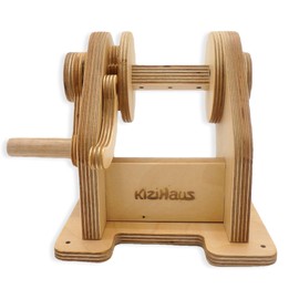 kizihaus Wooden Hand Winch Toy – Bucket Pulley System for Kids – Activity for Imaginative for Indoor Treehouse or Loft Bed Use