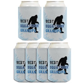 Gifts For Grandpa Best Squatchin' Grandpa 6-Pack Can Drink Sleeves