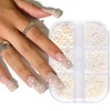 GZSYY Nail Beads Nail Stones White 2 Boxes Nail Art
