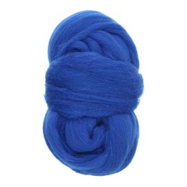 uxcell Needle Felting Wool, 1.76oz Natural Fibre Wool Roving Yarn Wool Felting Supplies for Needle Felting Yarn DIY Handcrafts, Sapphire Blue