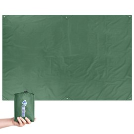 TRIWONDER Multipurpose Tarp, Waterproof Sheet, Lightweight, Compact Tent, Camping Mat, Storage Bag Included (Green, Size L, 94.5 x 86.6 inches (240 x 220 cm))