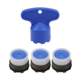 M16/M18(M18.5)/M22/M24 M18 x 4 Pieces Aerator Tap Filter, Fittings Sink Saving Water Carbonator, 3 Pieces Insert Aerator Male Thread with 1 Piece Key (M16)