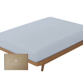 Bioweaves 100% Organic Cotton 1 Full Size Fitted Sheet Only | 300 Thread Count Sateen Weave GOTS Certified with Deep Pocket - Shore