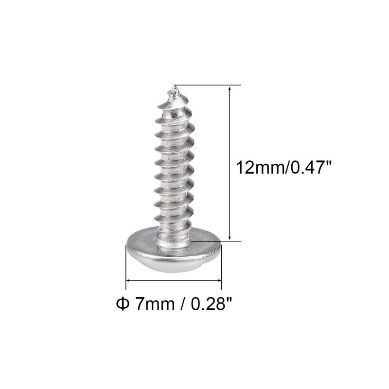 sourcing map Self-Tapping Screws Phillips Head 304 Stainless Steel Connection
