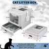 Tehoao Enclosed Cat Litter Box with Lid Top Exit Covered