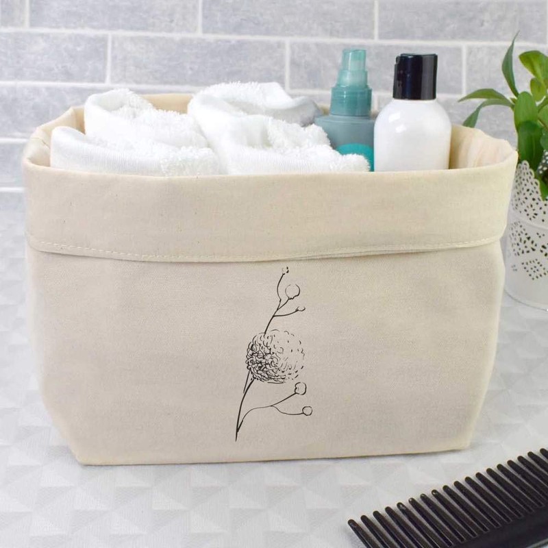 Large 'Cotton Stem' Canvas Organiser/Storage Bag (OR00001070)
