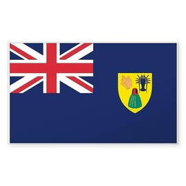 CafePress Turks & Caicos Country Flag Rectangle Sticker Rectangle Bumper Sticker Car Decal