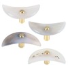 KYEYGWO Pack of 4 Moon Agate Slices Furniture Knobs with
