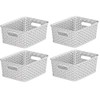 4 x Grey 8L Curver Basket