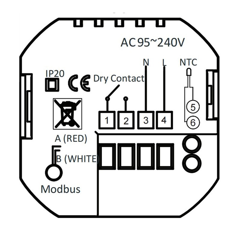 Smart Temperature Controller Wireless Remote Control Thermostat with Capacitive Touch