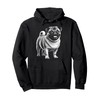 Cute Pug Portrait in Photorealistic Style Pullover Hoodie
