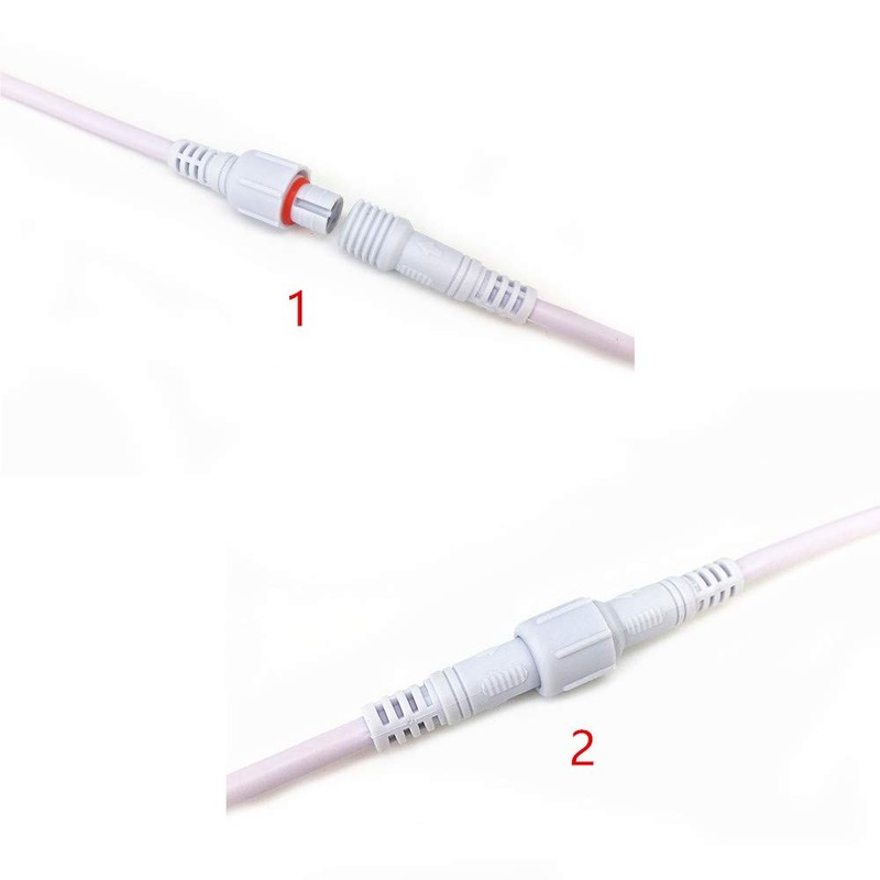HUALAND 6 Pair White 4 Pin Waterproof Male Female Connector