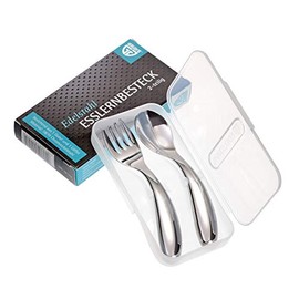 GRÄWE 2-Piece Learning to Eat Cutlery Set in Plastic Box