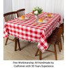 ShinyBeauty Checkered Tablecloth Square 54"x54" Red White Buffalo Plaid Table