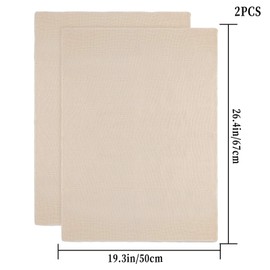 LUTER 2 Pieces 67 x 50 cm Sewing Fabric Cotton Monk Fabric for Punch Needle, Carpet Needle and Clamp Needle