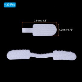 PATIKIL Cable Labels 1.5 x 0.75 Inch, 30 Pack Write on Cord Labels Self-Adhesive Hook and Loop Wire Tags for Electronics Computers Cable Management and Identification, White