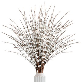 Sggvecsy 10 Pcs 29.5’’ Long Artificial Jasmine Flowers Tall Fake Flower Bouquet Faux Jasmine Plants Dry Branches for Wedding Home Party Office Hotel Restaurant Kitchen Decoration（White）