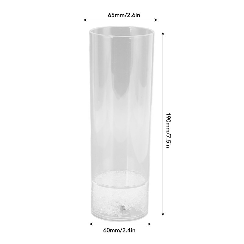 LED Glowing Long Cup Multicolor Battery Powered Light Up Long