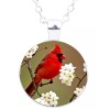 Fashion Jewelry RED CARDINAL BIRD Pendant Sterling 925 Silver 22"
