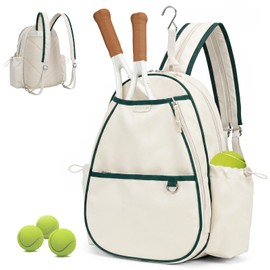 Movker Tennis Bag for Women & Men Sling Crossbody Backpack 2-Racket Waterproof Pocket & Fence Hook Racket Bags Suitable for Pickleball Tennis Badminton
