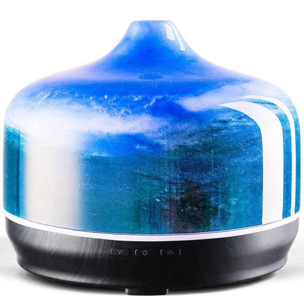 Porseme 500ml Glass Essential Oil Diffuser Aromatherapy Ultrasonic Cool Mist