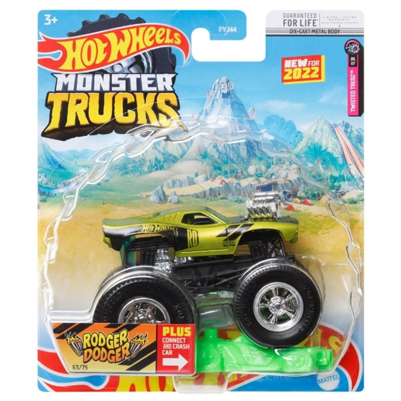 Hot Wheels Monster Trucks Cars 1:64 Rodger Dodger HGC99