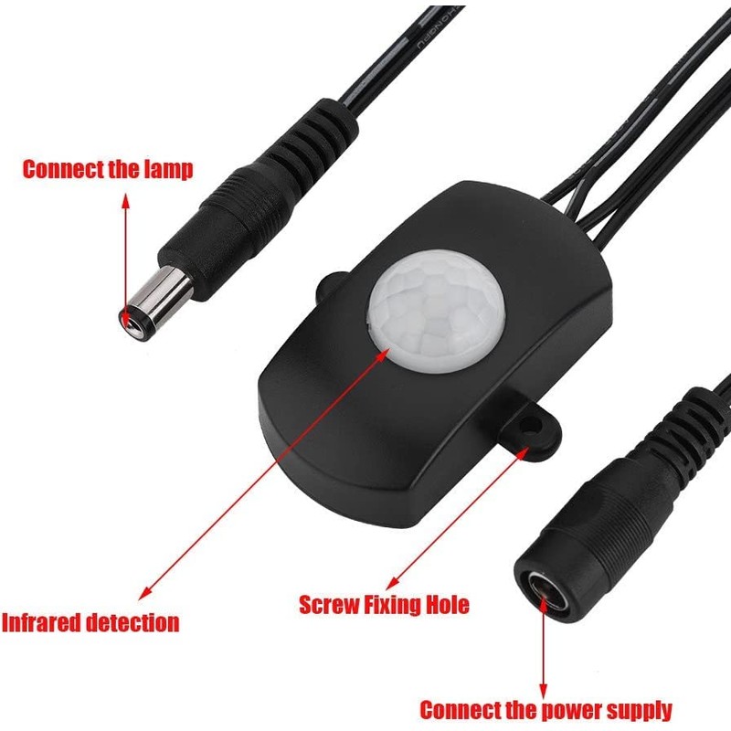 5A DC 6-24V Mini Sensor de Movimiento Sensor PIR Detector