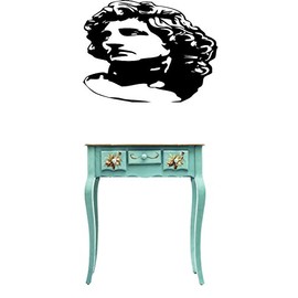 Wall Decal David's Head Statue Sculpture Silhouette Size 16 Inches X 16 Inches - 22 Colors Available